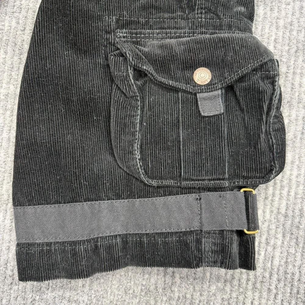 Vtg Polo Ralph Lauren Cargo Pants Mens 34x32 Black Paratrooper Corduroy Military